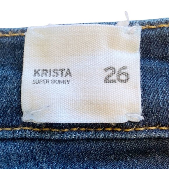 HUDSON Krista Super Skinny Jeans Dark Blue 26 - Picture 4 of 12